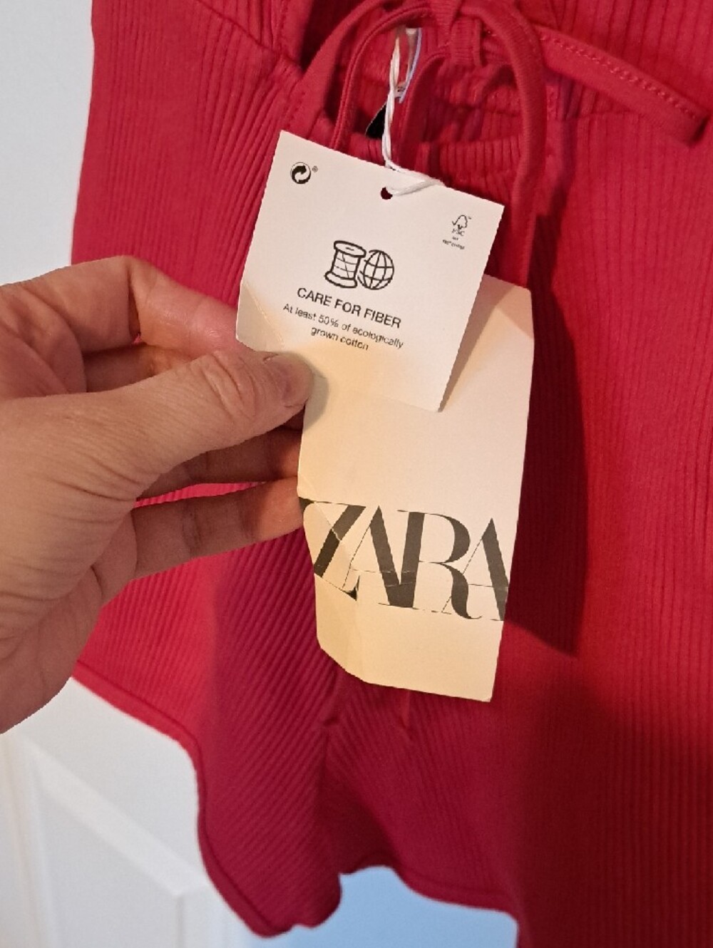 Zara Red Ribbed Halter Romper - Picture 4 of 7